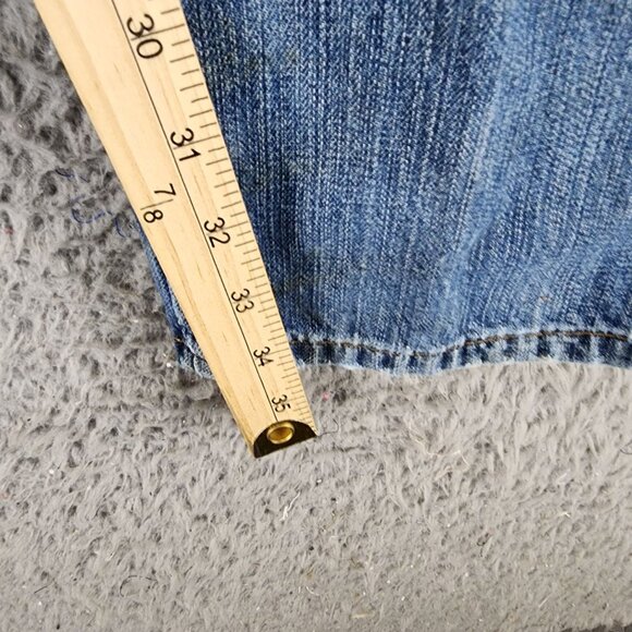 Wrangler Jeans Mens 32x36 Blue Cotton Mid Rise Slim Straight *Read* - Picture 10 of 16